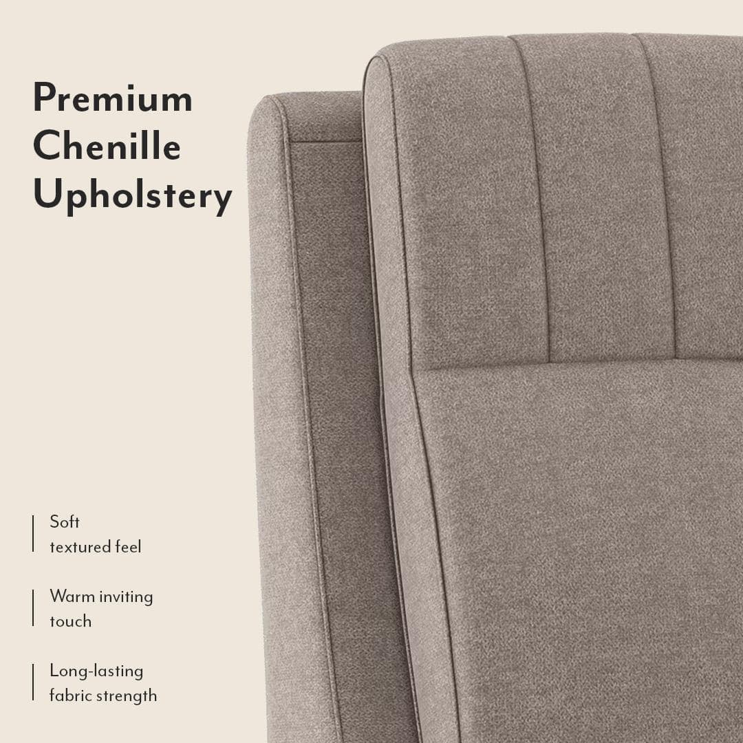 Stanhope Upholstered Hydraulic Storage King Size Bed In Shitake Beige Premium Chenille