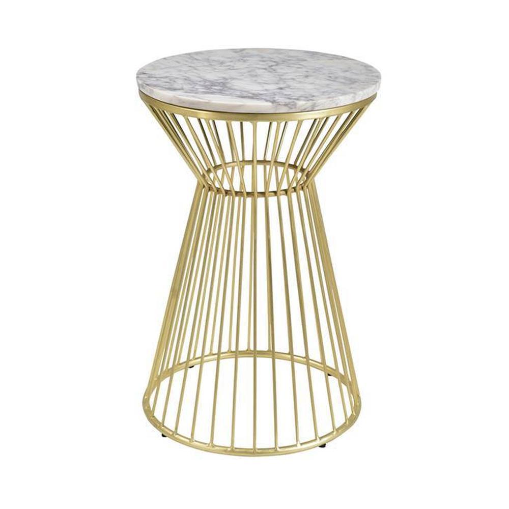 Lachlan Metal Side Table in  Gold Finish