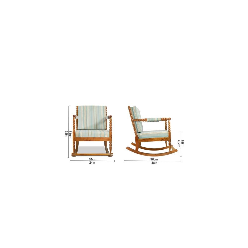 Kamira Solid Wood Lounge Chair In Multicolour