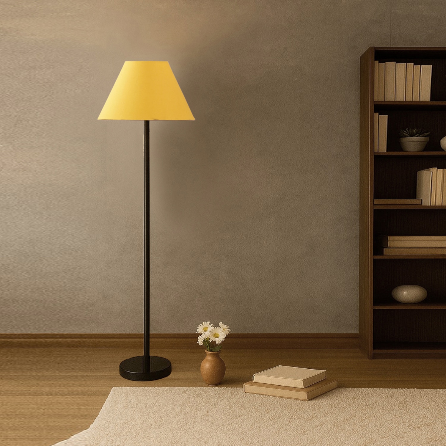 Devansh Wood Floor Lamp