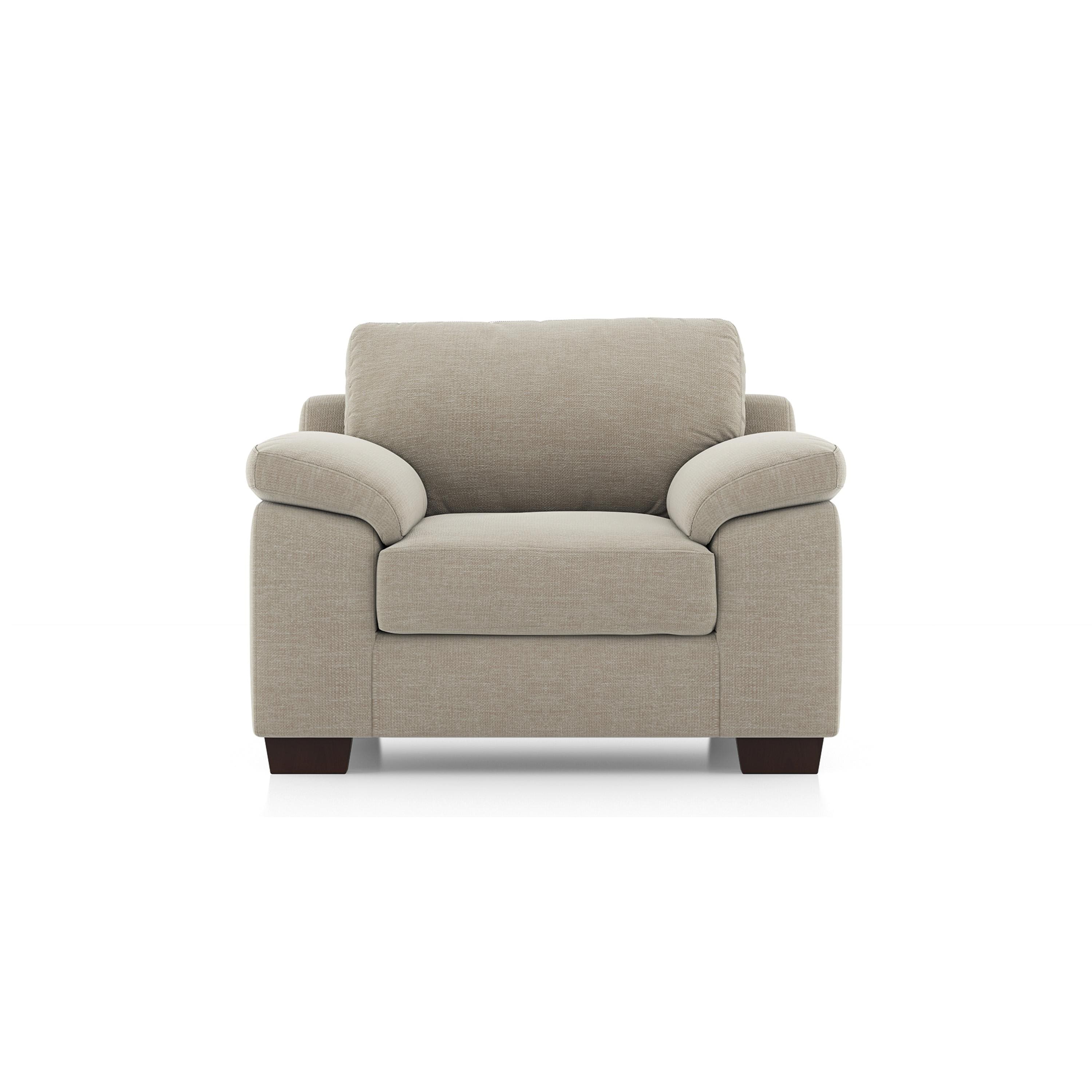 Esquel Essential 1 Seater Fabric Sofa In Oyster Beige