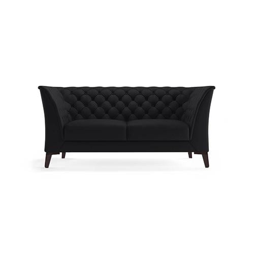 Weston 2 Seater Half Leather Sofa in Licorice Colour