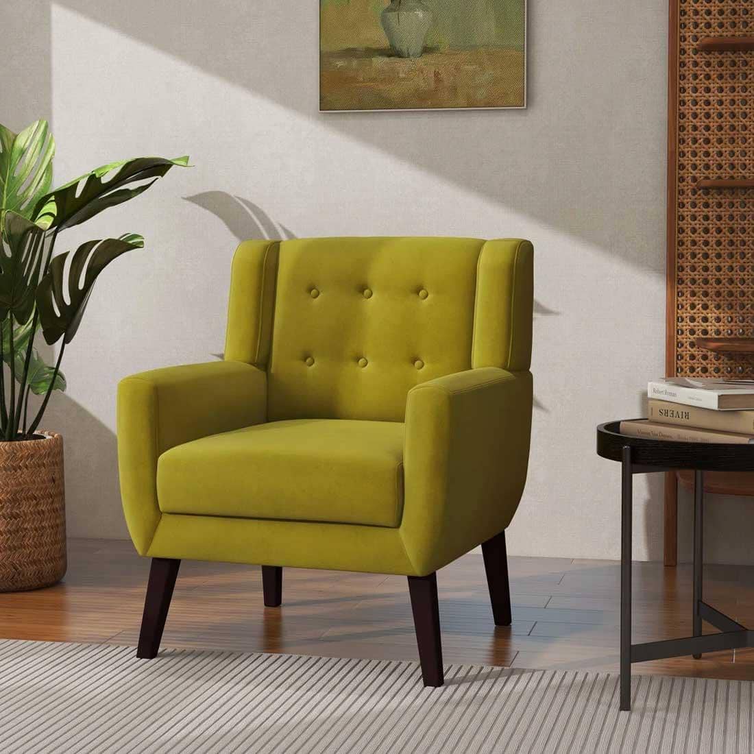 Derel Accent Chair in Mint Green Colour
