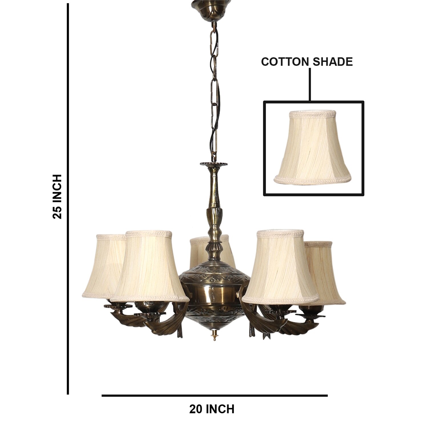 Devansh Dual Steel Metal  Wallmounted Lamp With Cotton Steel Metal  Shade