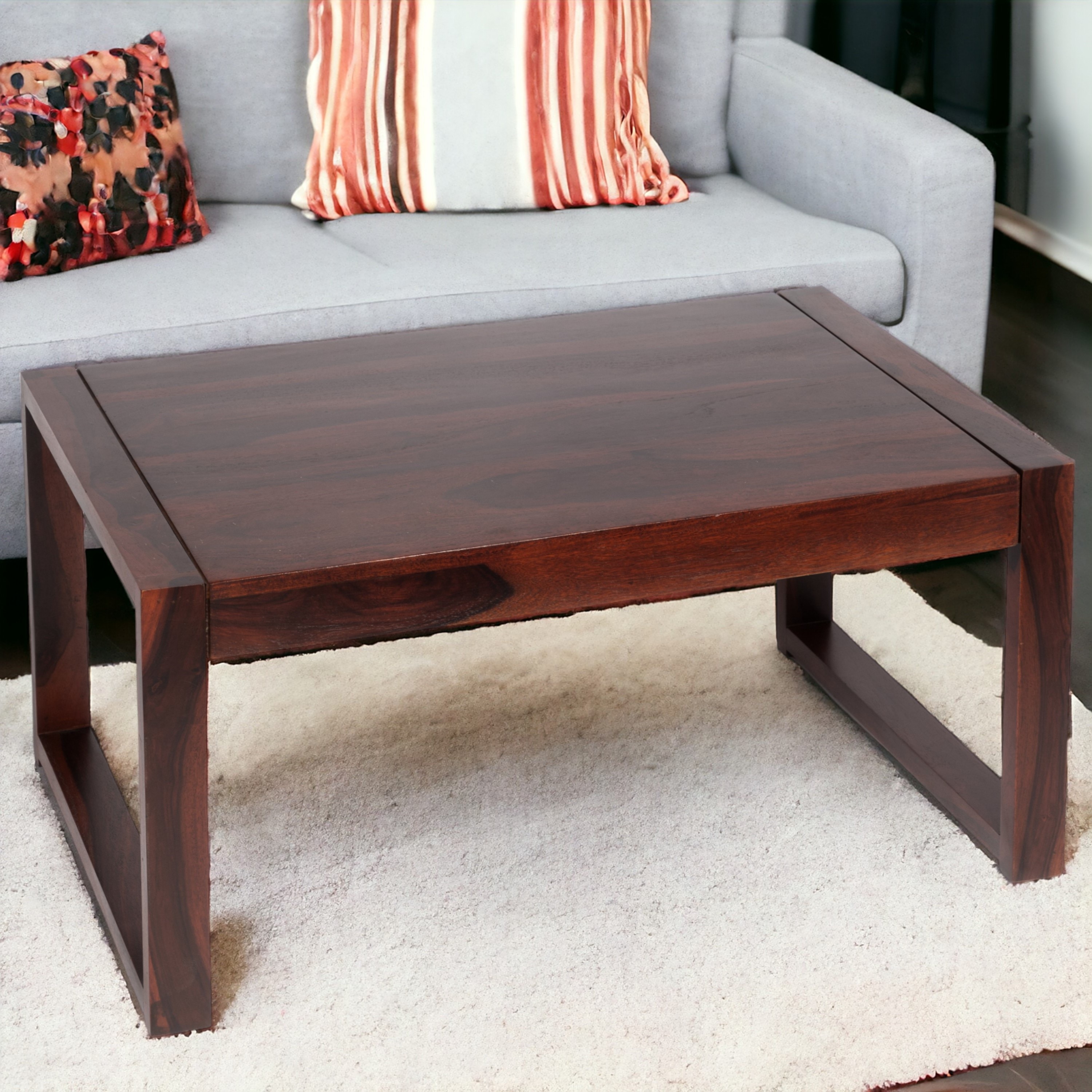 Hamstreet Sheesham Wood Coffee Table In Walnut Finish