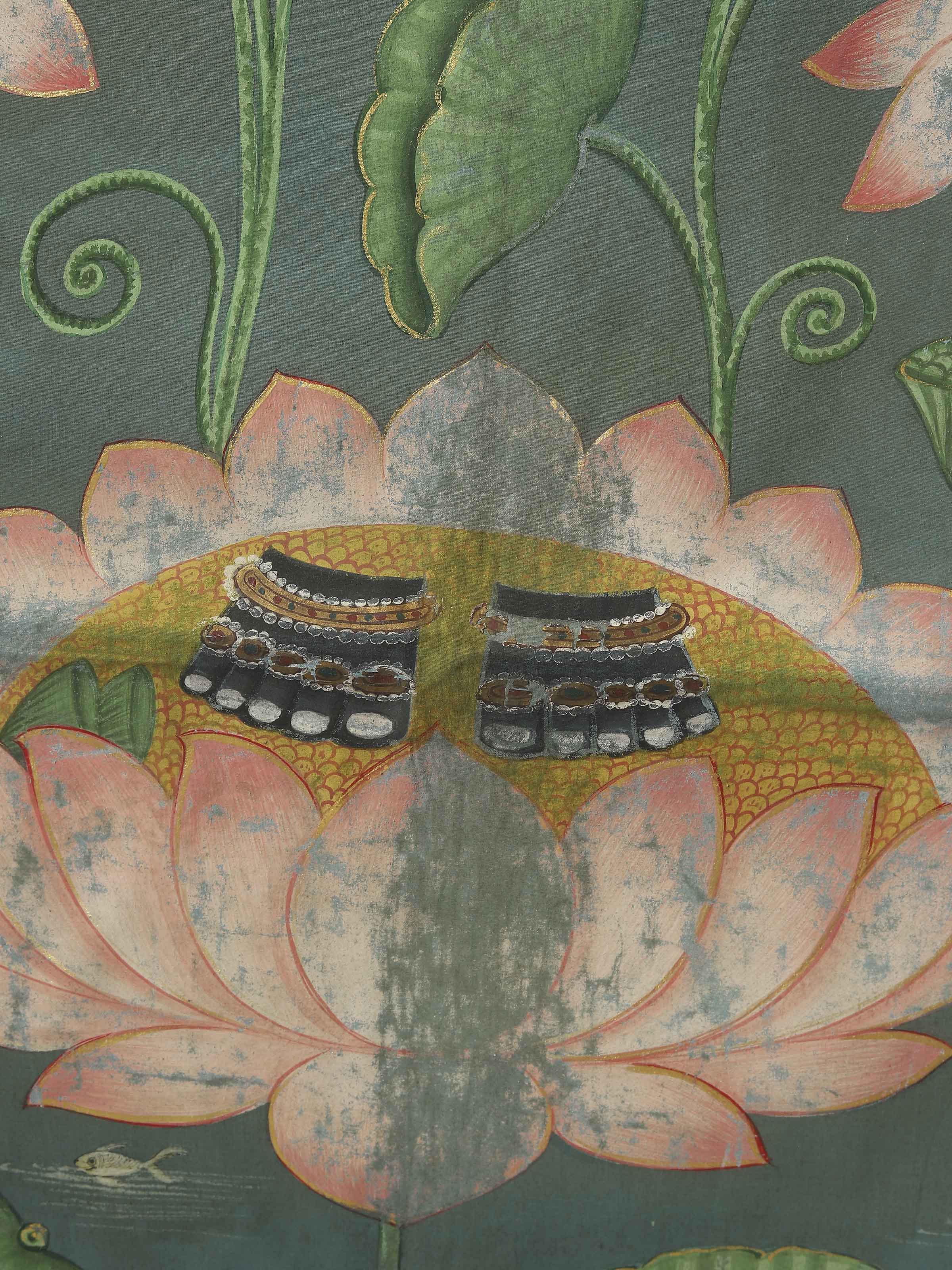 Shrinathji Charan Kamal Pichwai Painting