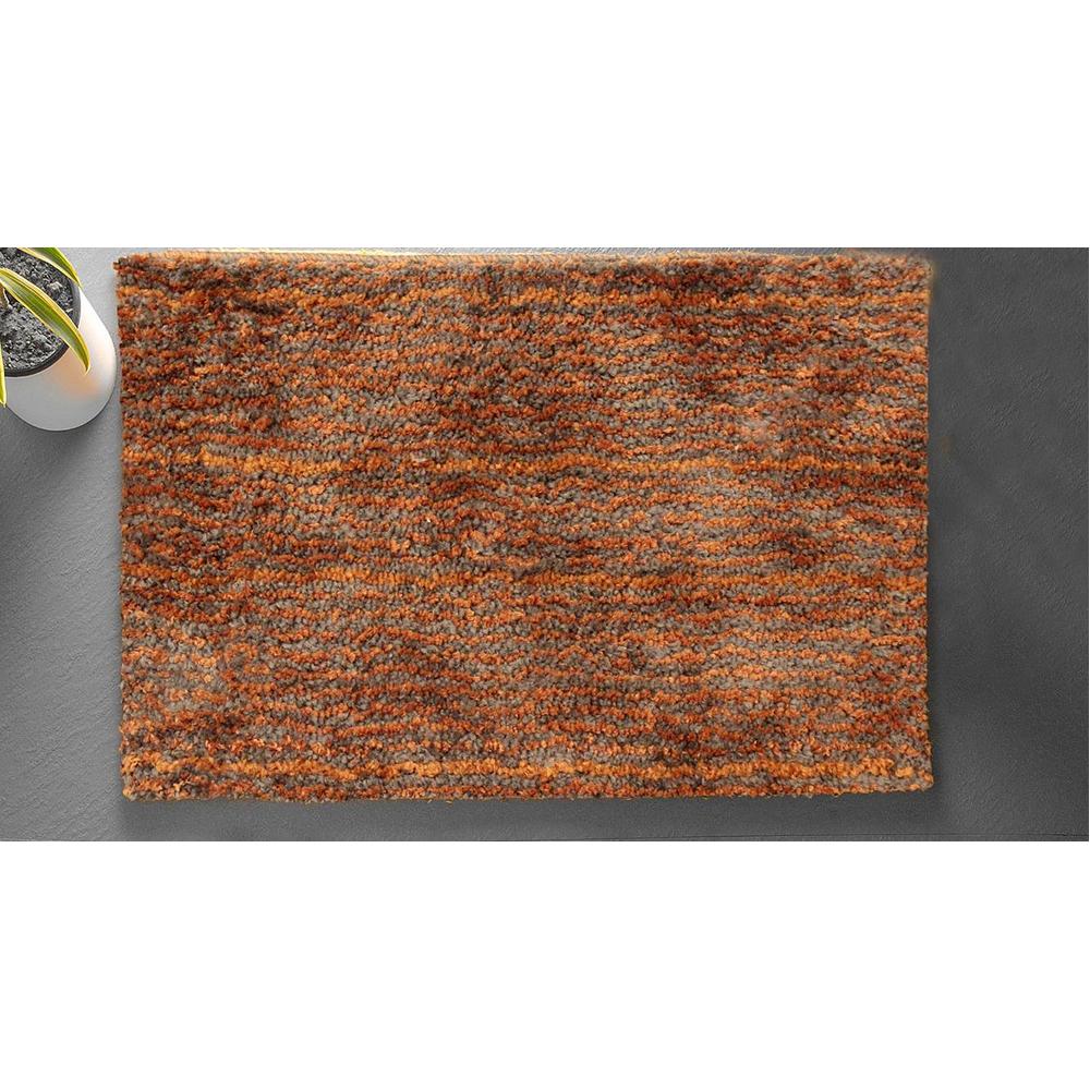 Kamilah Brown Solid Natural Fiber 23x15 inches Anti-Skid Bath Mat