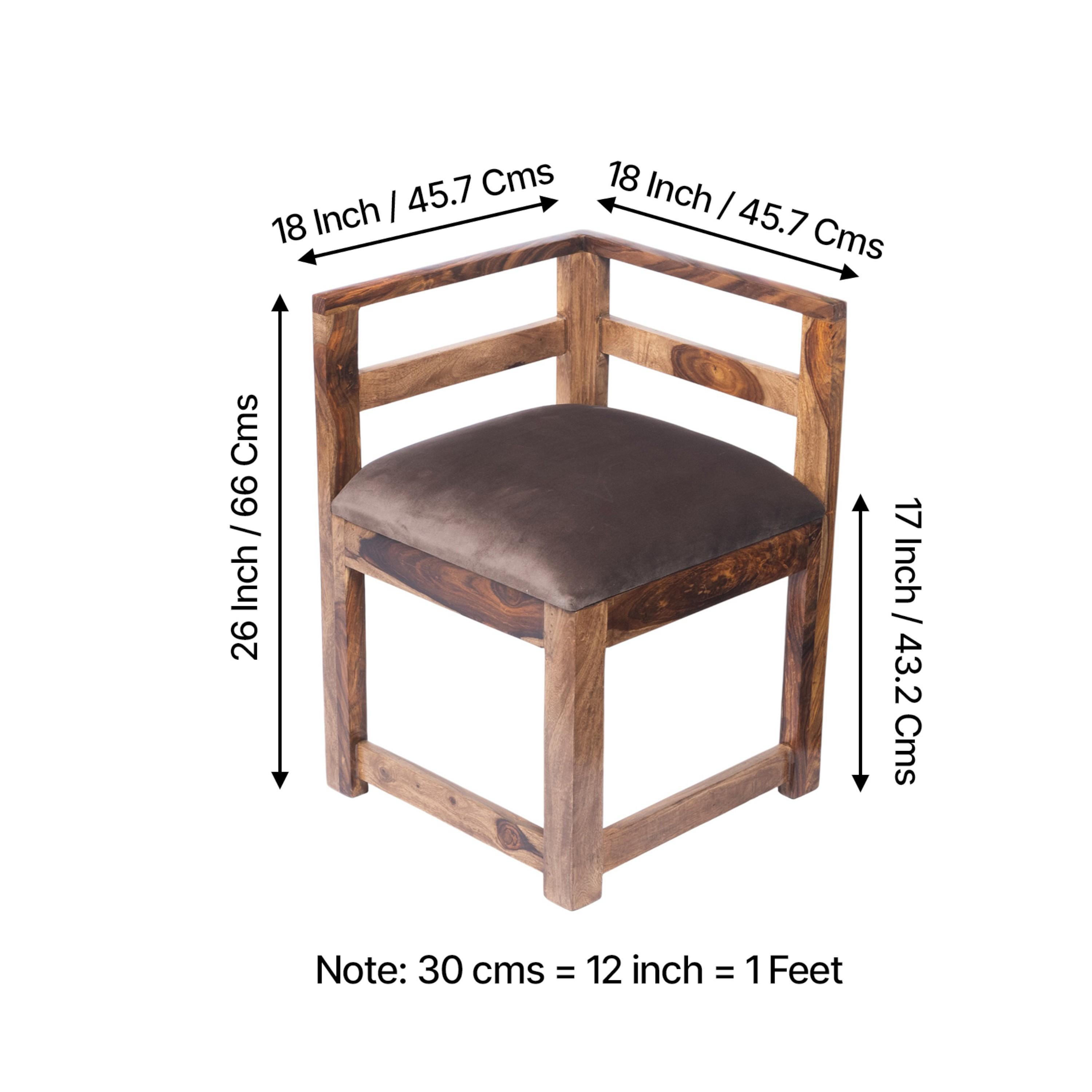 Kingston Sheesham Wood 4 seater Dining Table Set in Teak Finish