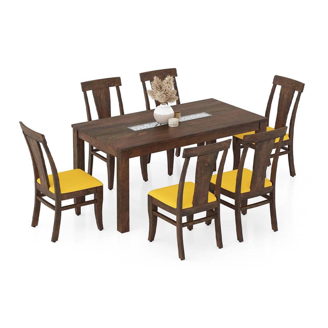Brighton Xl 6 Seater Dining Table With Fabio Dining chair Set