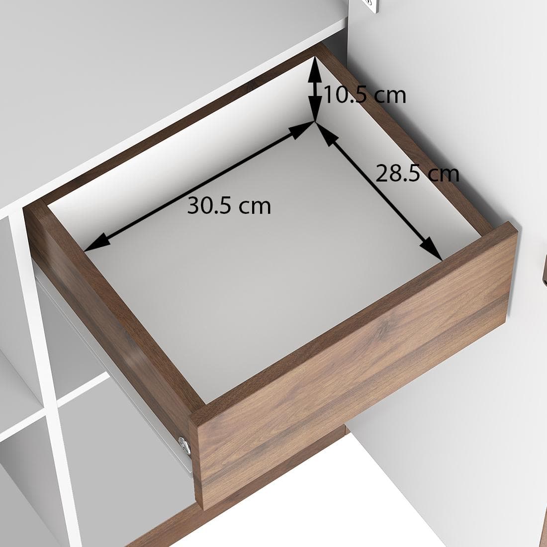 Zoey Engineered Wood 2 Door Wardrobe with Mirror in Classic Walnut Finish