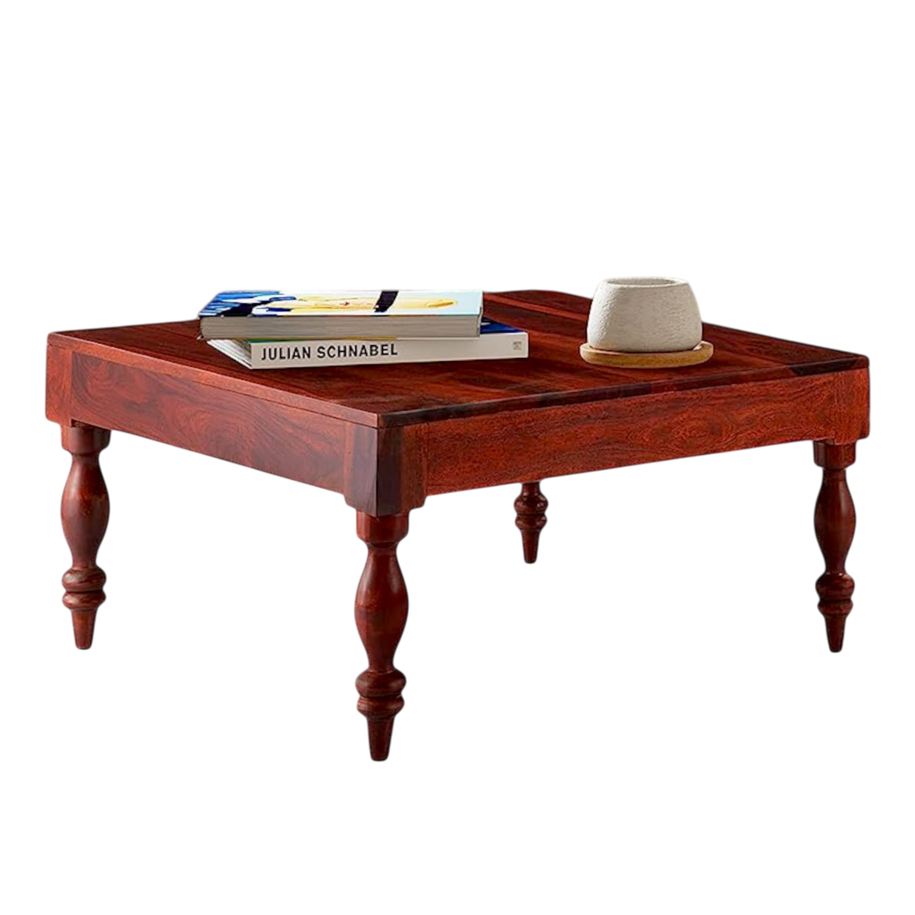 Sydney Sheesham Wood Contemporary Square Coffee Table In Honey Finish