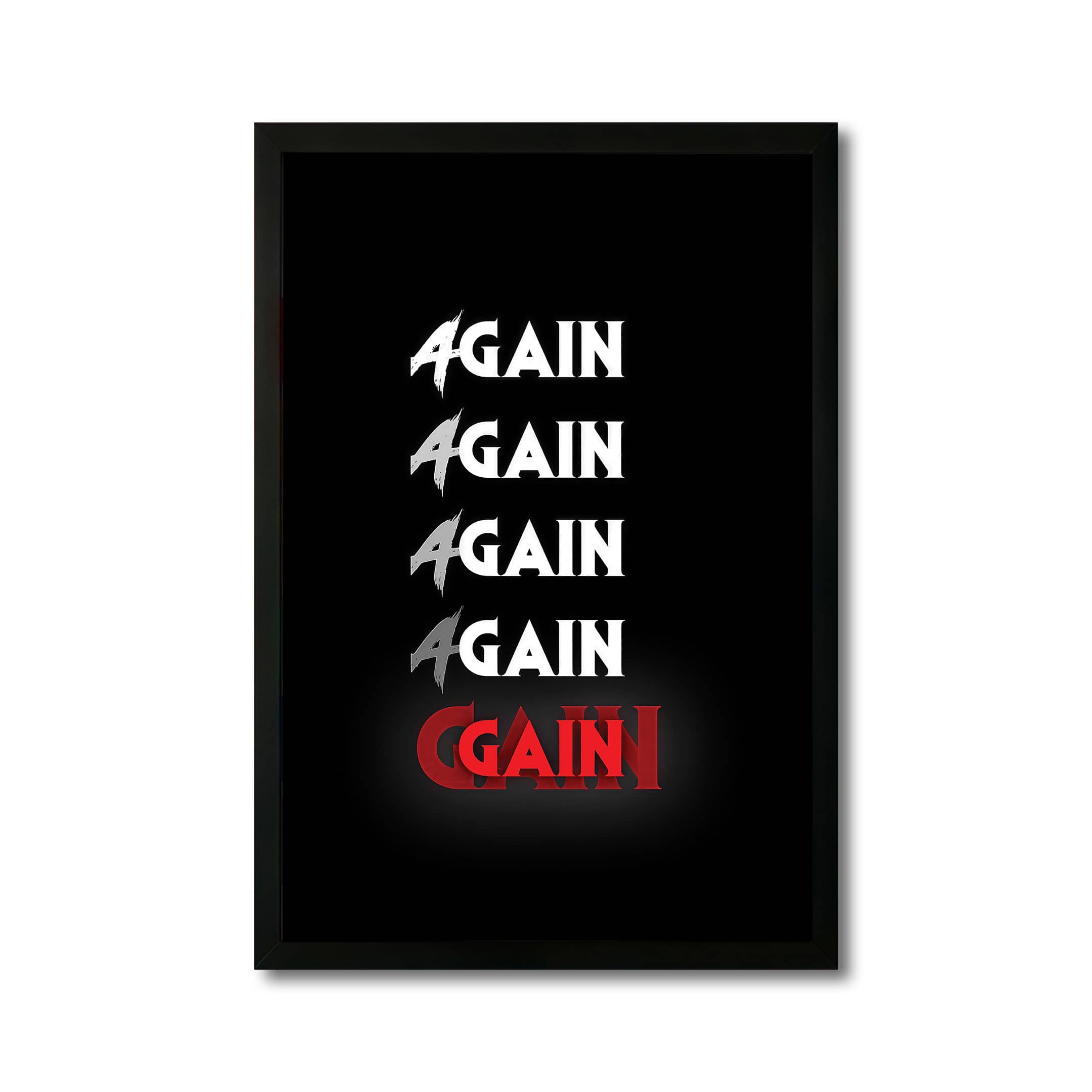 The Castle Decor Again Again Again Gain Wall Art 8x12 Inch - The Castle Decor