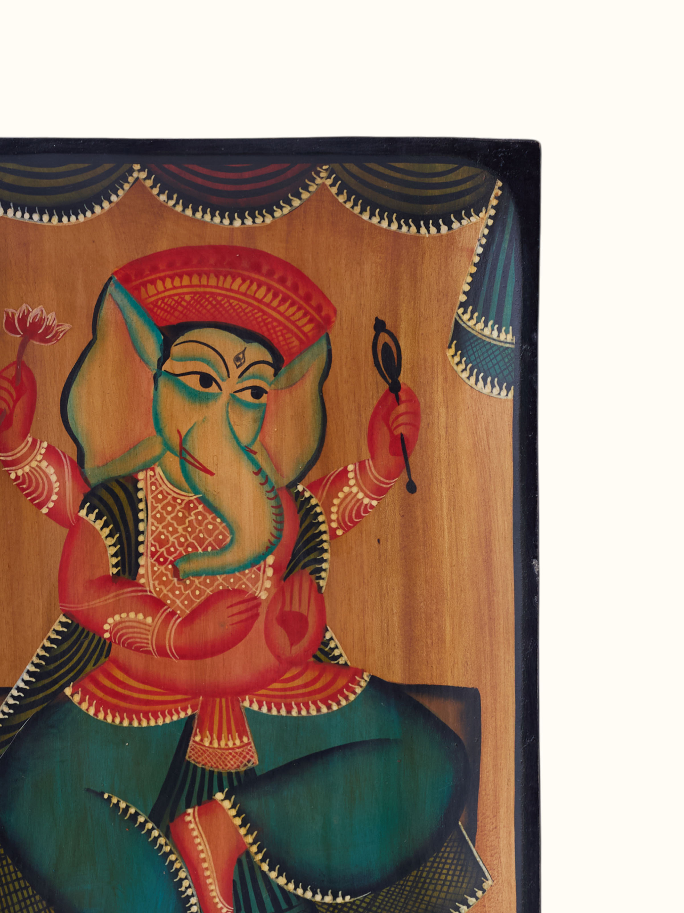 Kalighat Handpainted Ganesha Display Plate