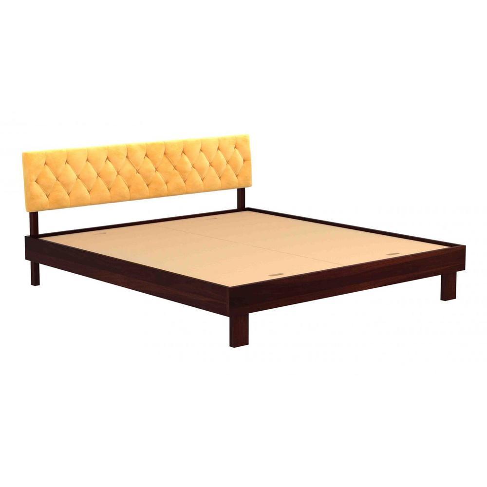 Sullivan Solid Wood King Size Non Storage Bed In Walnut Finish