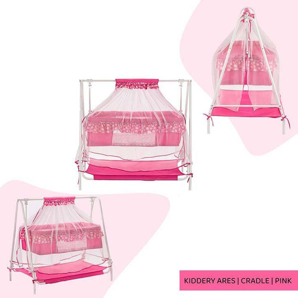 Ares Stainless Steel Baby Cradle with Mosquito Net - Airplane & Yatch Airplane & Yatch