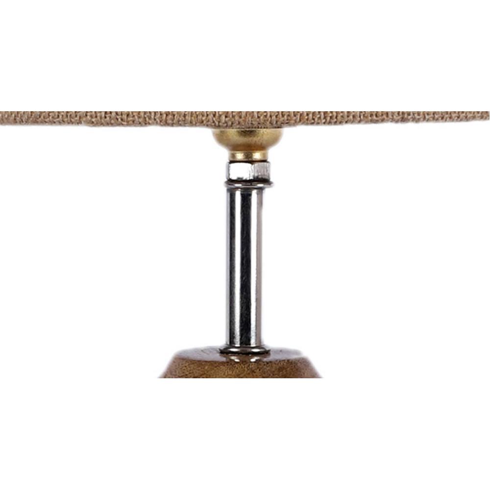 Edwidge Beige Natural Fiber Shade Table Lamp with Natural Wooden Base