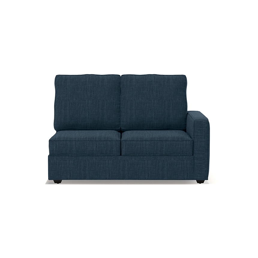 Apollo Compact Sofa (Colour : Indigo Blue, Cushion : Soft, Back Type : High Back, Seating Capacity : Left Aligned 2 Seater + Left Aligned Chaise + Ottoman)
