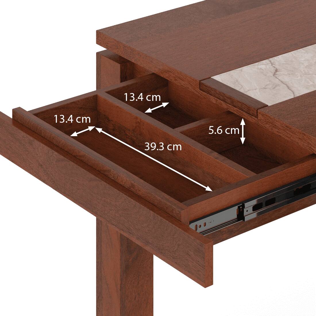 Atlas Crest Solid Wood 4 Seater Dining Table with set of 4 Casey Swivel Dining Chair