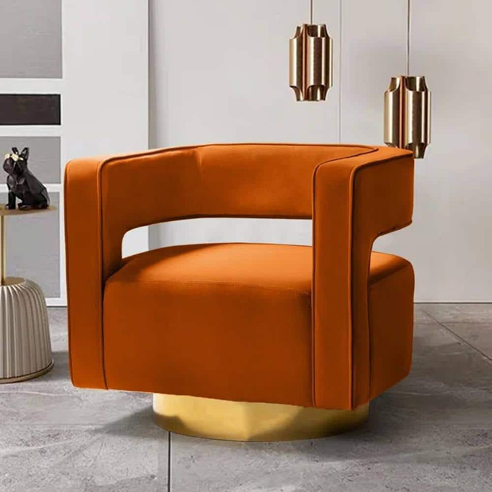 Alson Accent Chair in Orange Colour