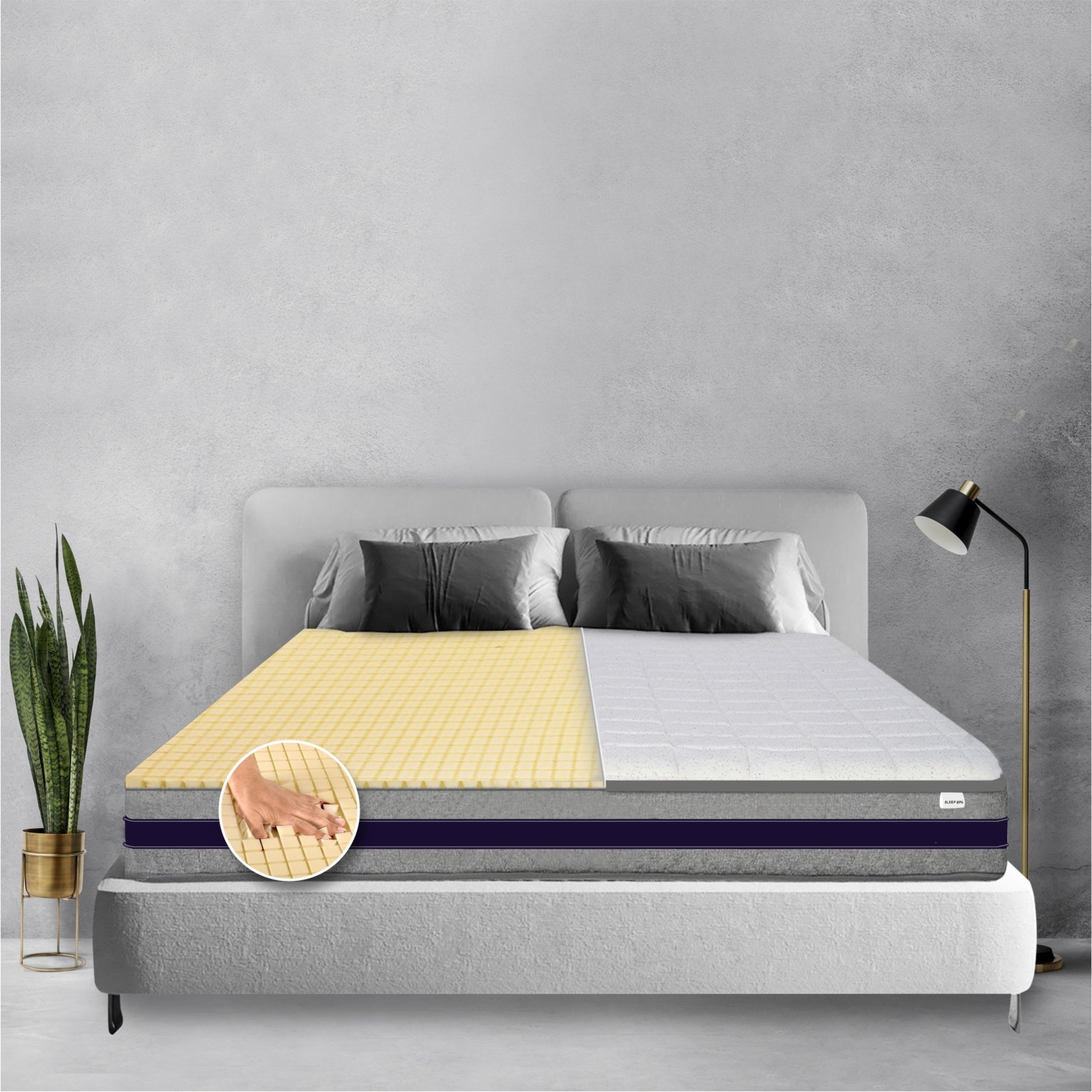 Relaxgrid with High Density  Mattress (78 x 48 in, 10 Inches) - Sleep Spa