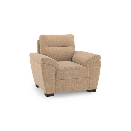 Adelaide Luxe 1 Seater Fabric Sofa in Sandshell Beige Colour