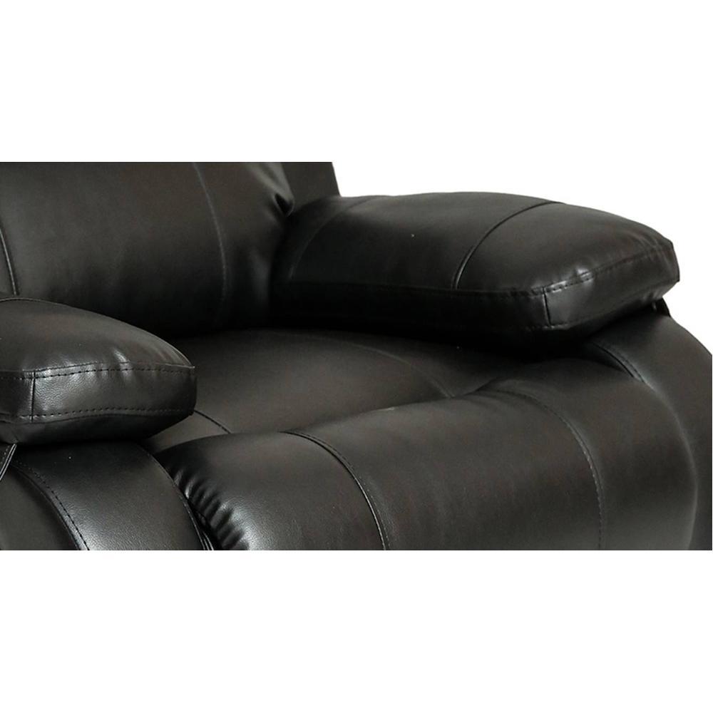 Cheer Leatherette One Seater Manual Recliner in Black Colour
