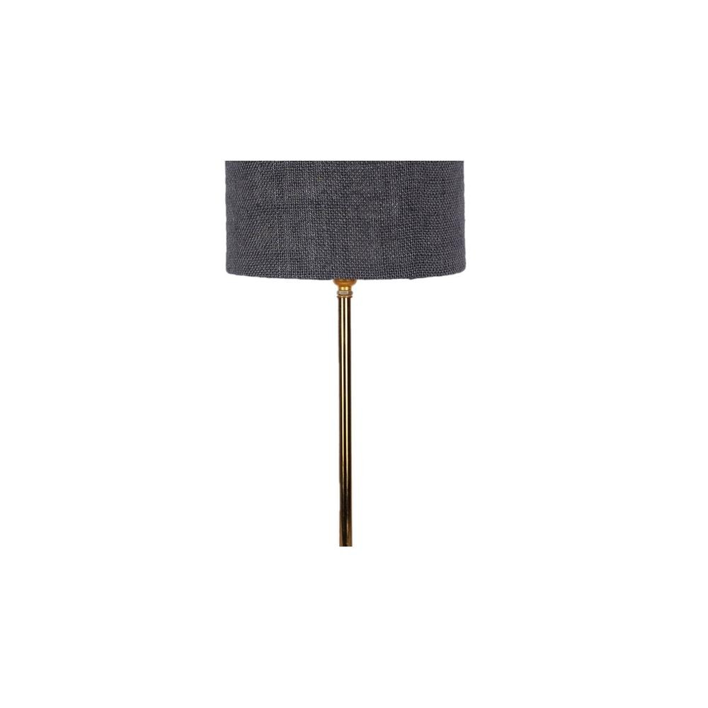 Grey Jute with Metal Gold Table Lamp