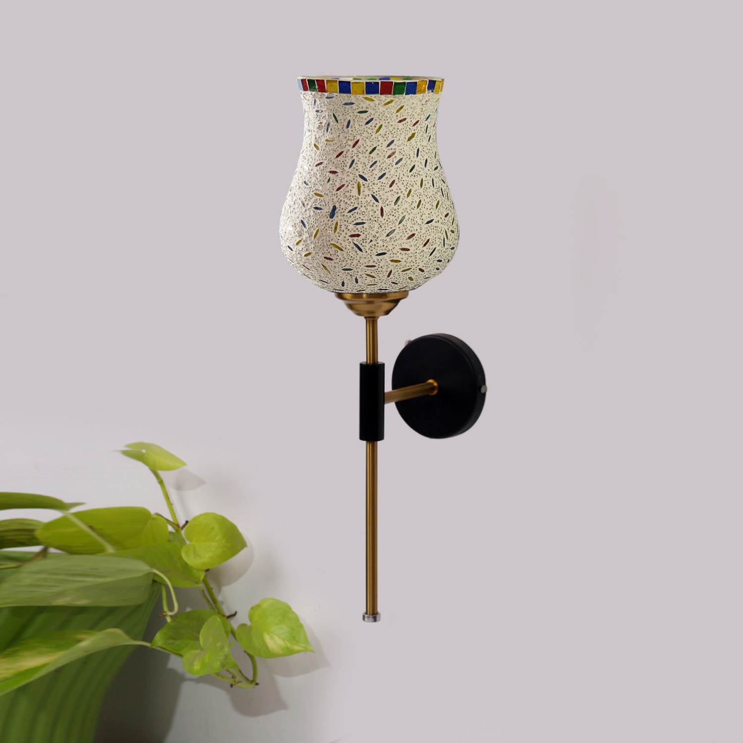 Devansh Metal Electric Wall Light in Black Colour with Multi Shade Count of 1 Light - Devansh