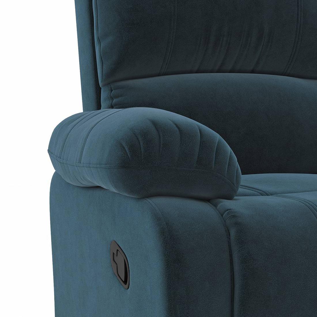 Edison Single Seater Recliner in Pebble Blue Colour