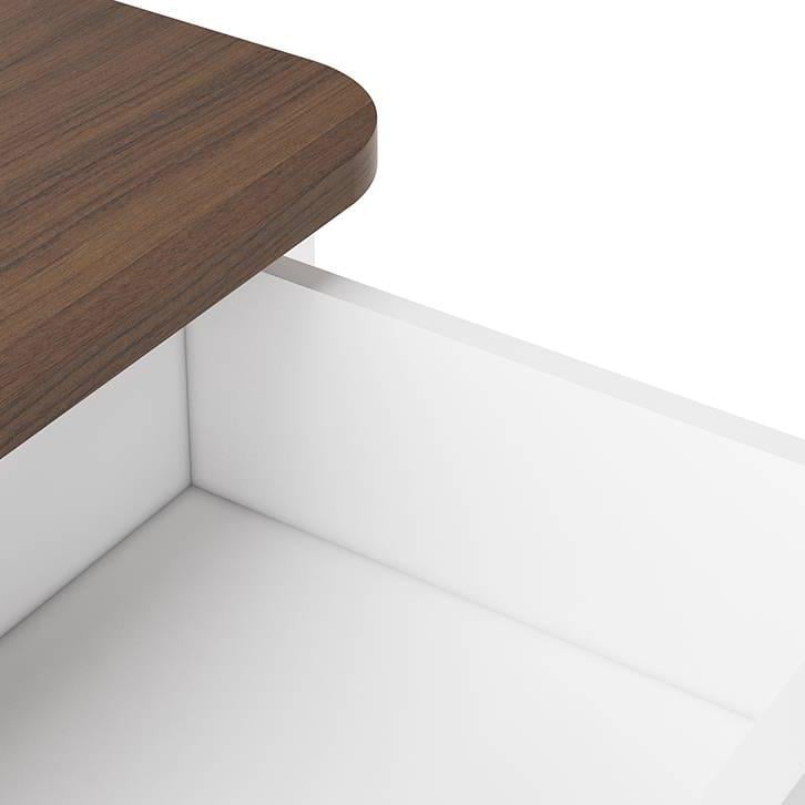 Baltoro Engineering Wood Chest of 5 Drawers in White Finish