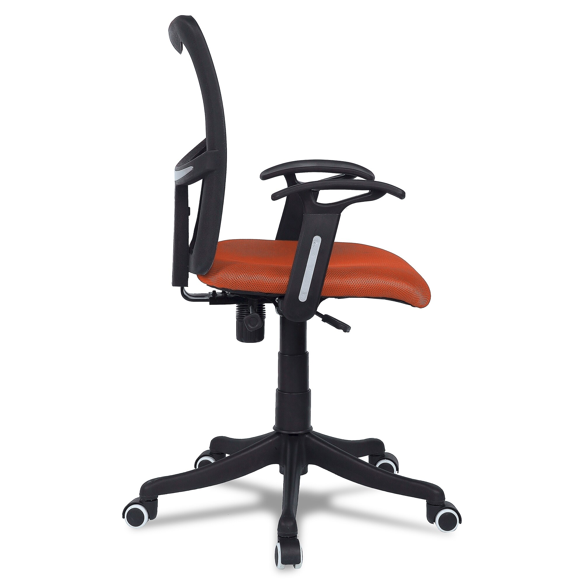 Eexcaeal Mid Back Ergonomic Chair in Orange Colour