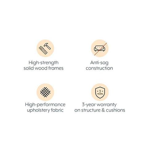 Windsor Sofa Set (Colour : Sandshell Beige , Seater : 3+2+1+1)