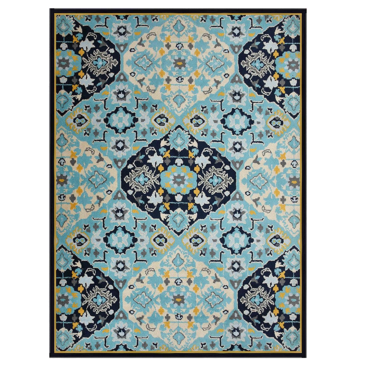 Multicolor Traditional Machine Made Polyester 2 X 5 Feet Carpet