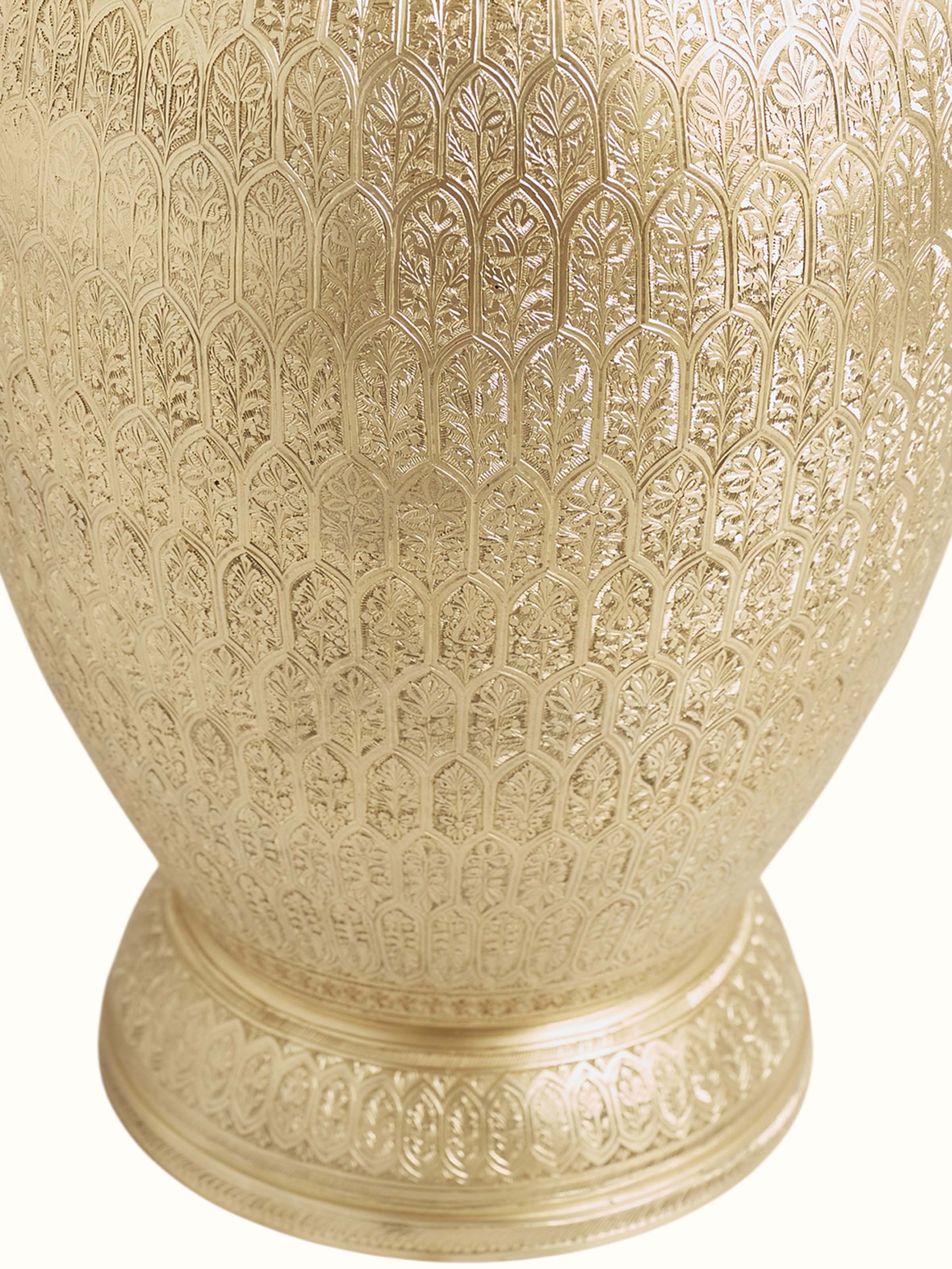 Detail shot of Brassware Floor Vase