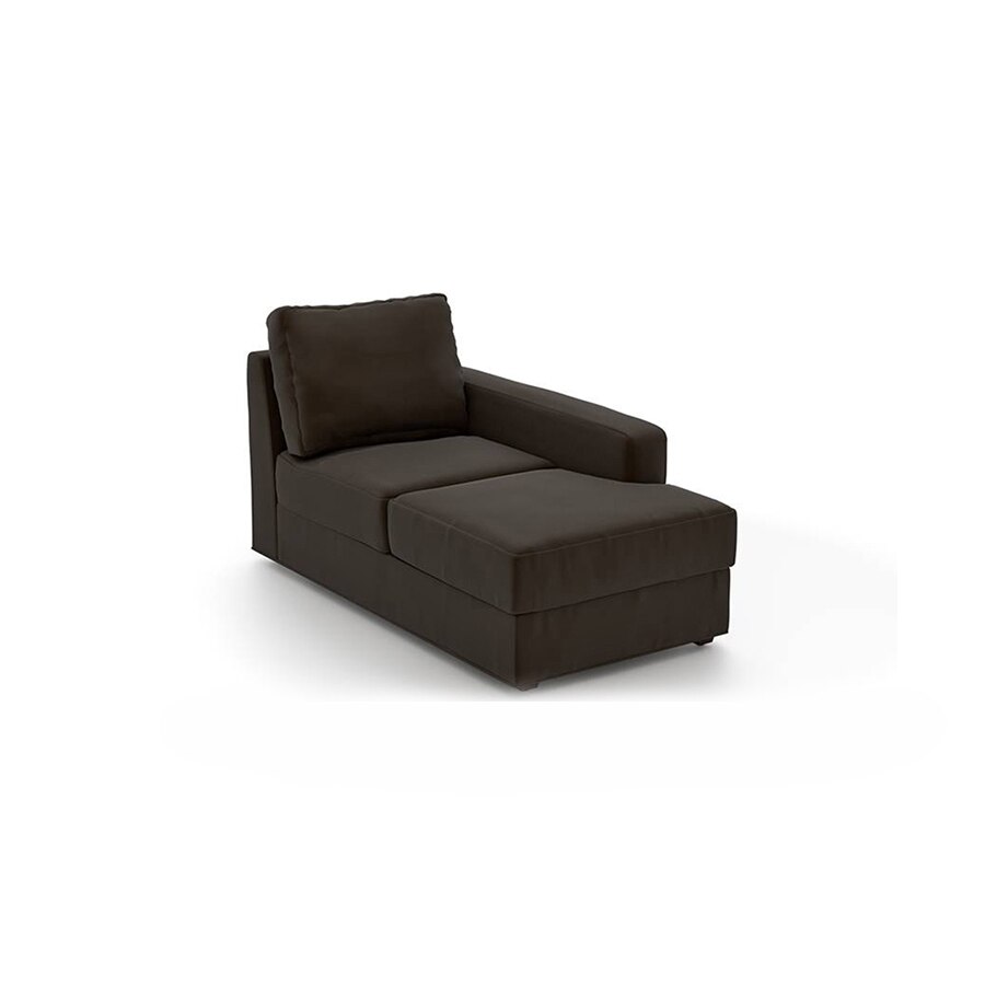 Apollo Compact Sofa (Colour : Chocolate, Cushion : Hard, Seating Capacity : Right Aligned 2 Seater + Right Aligned Chaise + Ottoman)