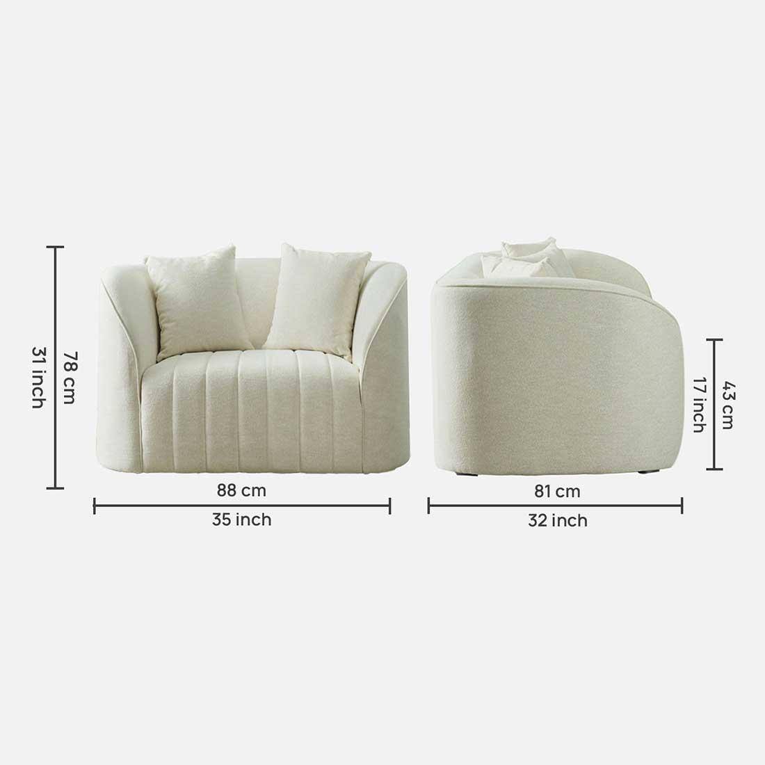 Baiwang Fabric Sofa (Cream)