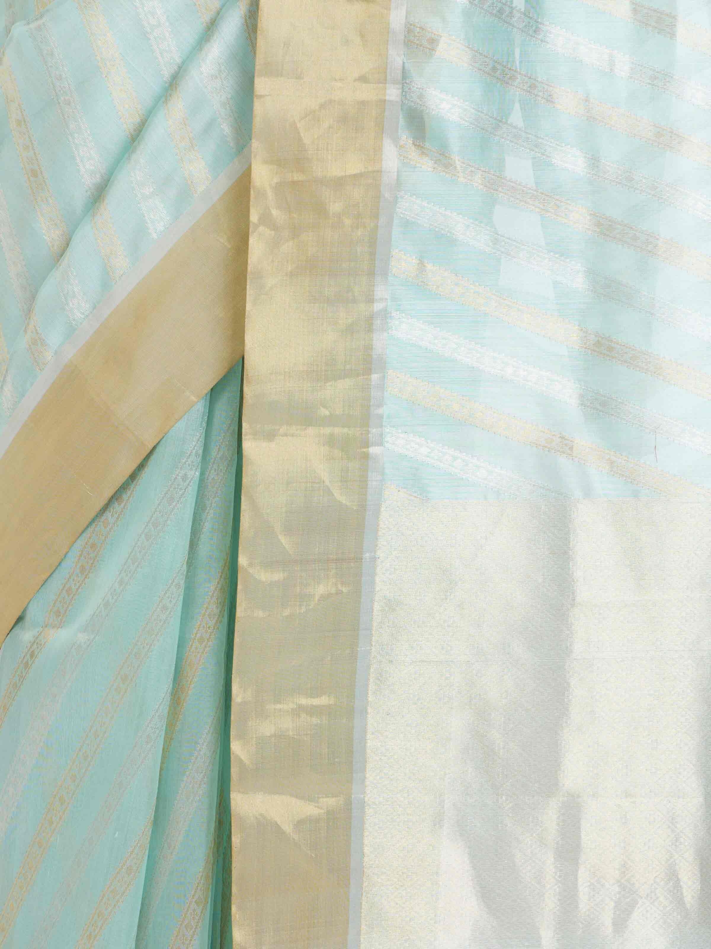 Light Blue Chanderi Jal Saree