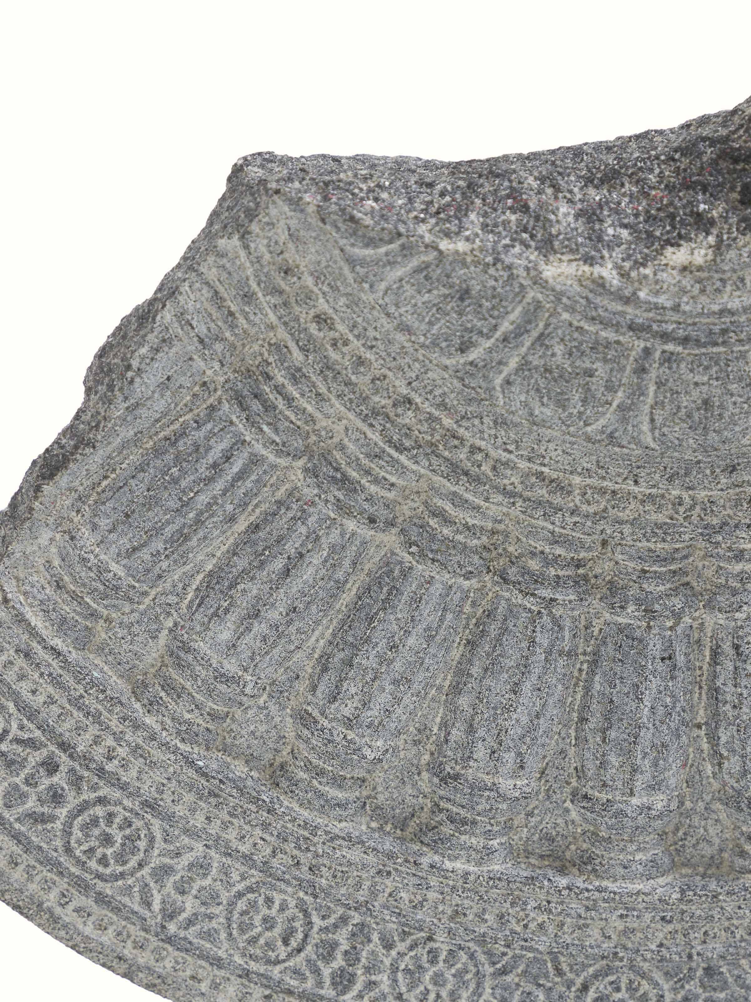 Stone Carved Rath Chakra Sculpture