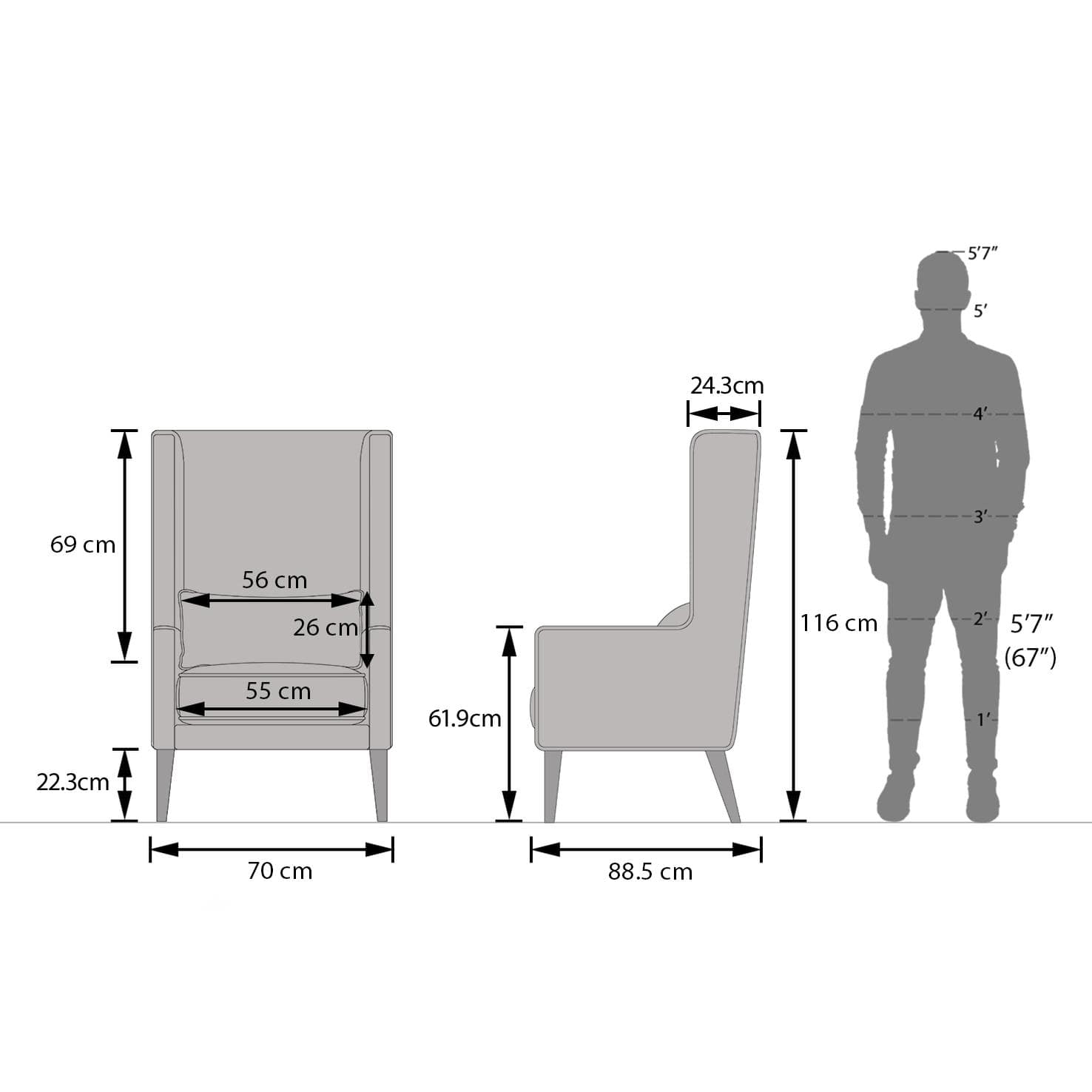 Morgen Lounge Chair in Chintz Floral Colour