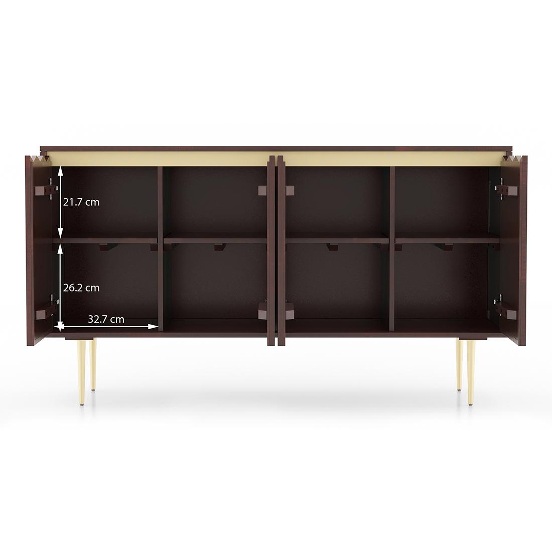 Keoni Solid Wood Sideboard in Claret Mahogany Finish
