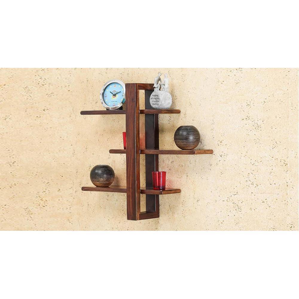 WOODENMOOD Rectangular Wall Rack