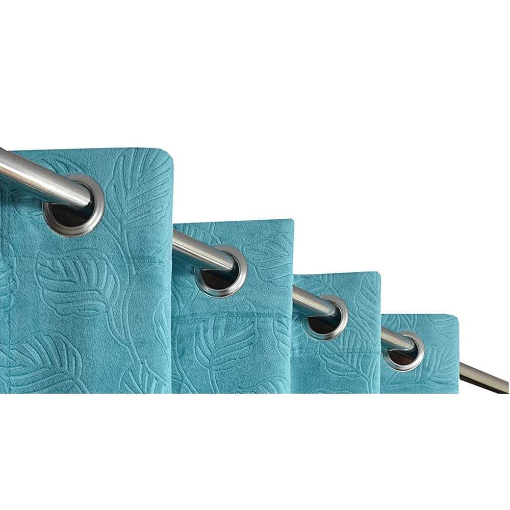 Velvet embo Pack of 2 Blackout Long Door Curtains