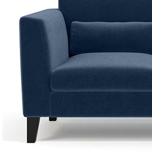 Lewis Sofa (Colour : Lapis Blue, Cushion : Soft, Seater : 3+1+1)