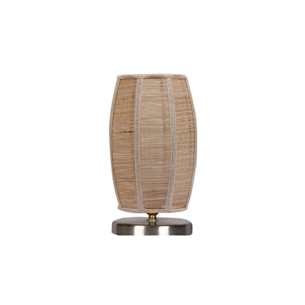 Dholak Bamboo table lamp with Steel Base =-39