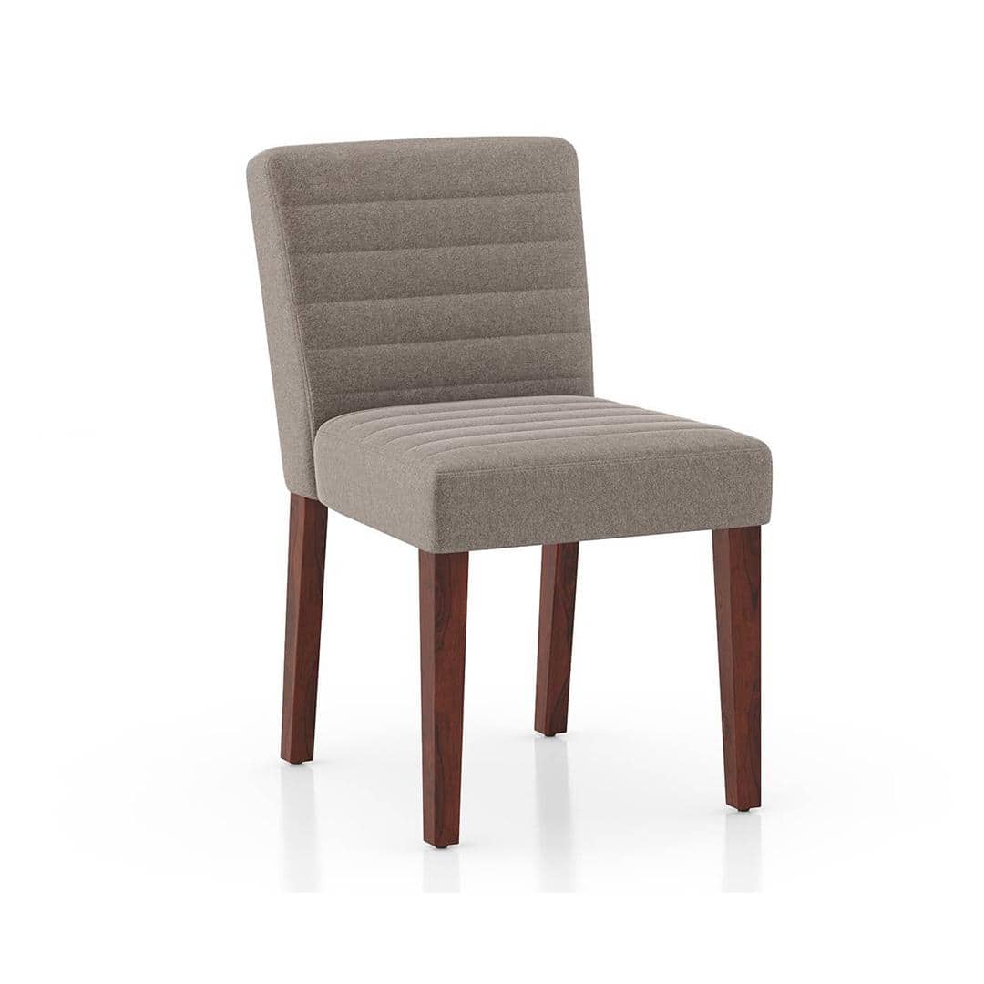 Ludo Upholstered Dining Chair In Shitake Beige Fabric