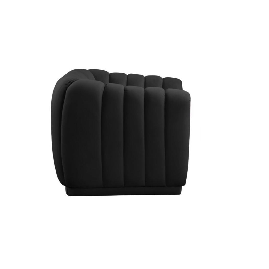 Rosa Fabric Sofa (Black)