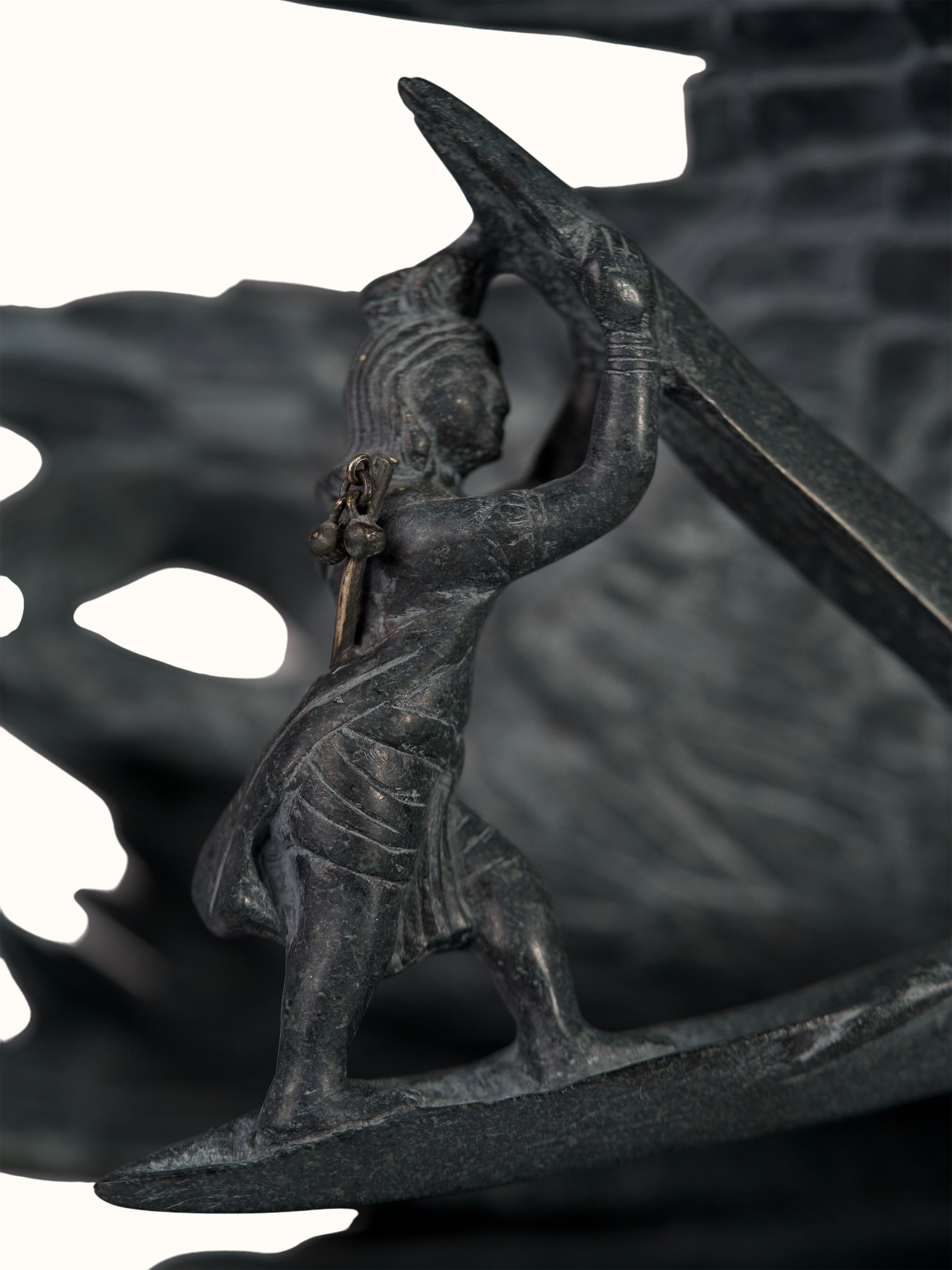 Stone Carved Bakasura Baddha Idol