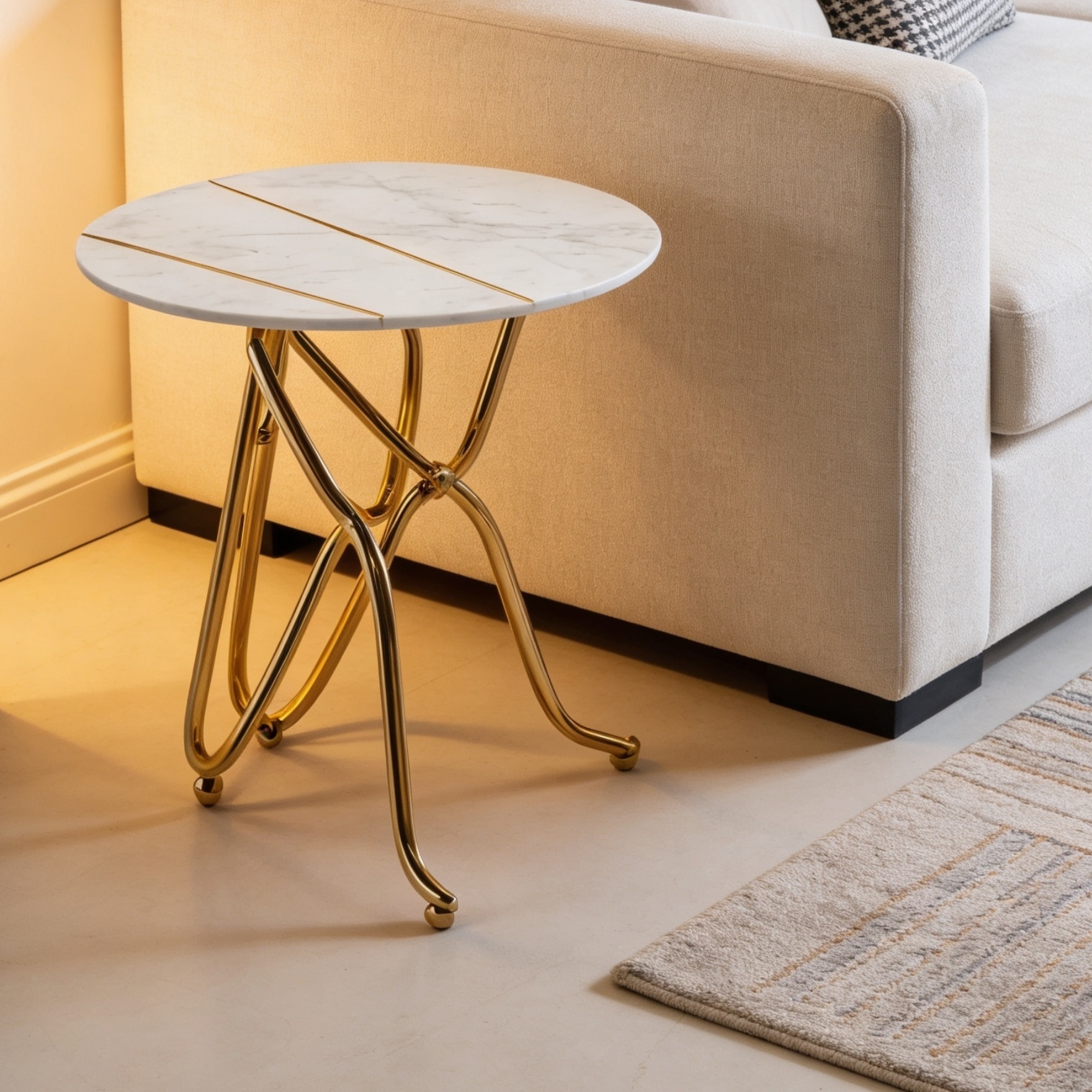 Golden Serve Side Table - Handicrafts Town