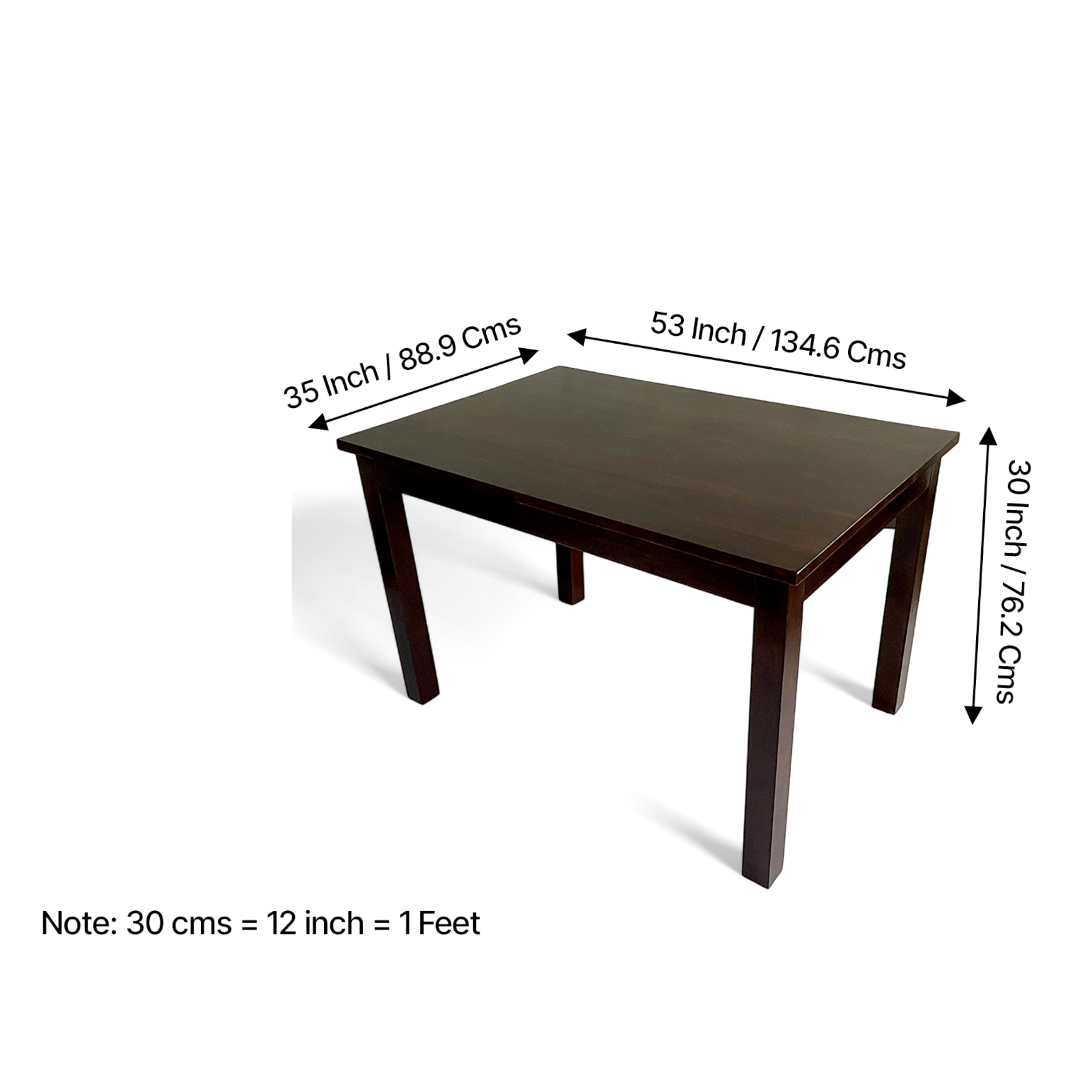 Oakmont Sheesham Wood Accent 4 Seater Dining Table Set