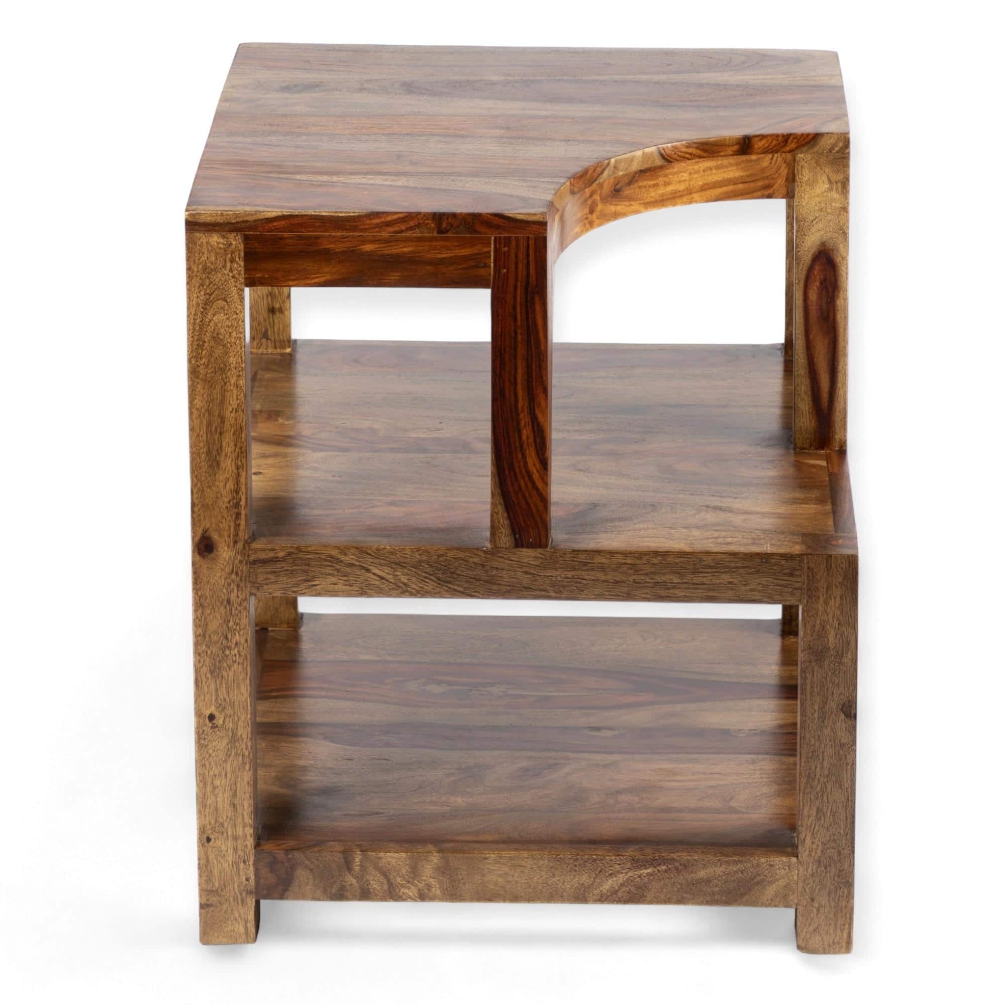 Aural Bedside Table - Teak Finish